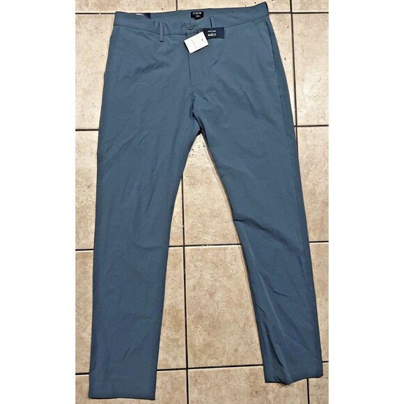 J Crew Pants Mens 33x32 Blue Tech Flex Slim Fit Stretch comfort Utility Work NWT - Picture 1 of 9